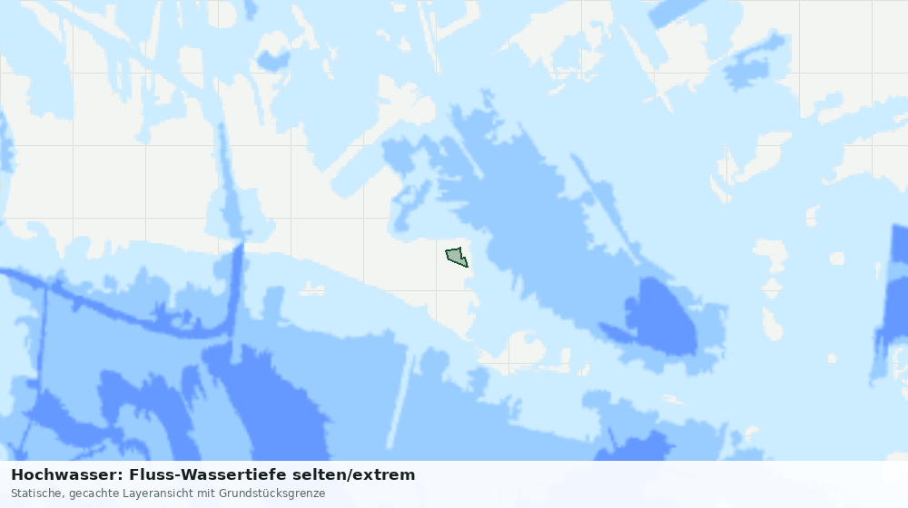 Statische Kartenansicht: Hochwasser: Fluss-Wassertiefe selten/extrem