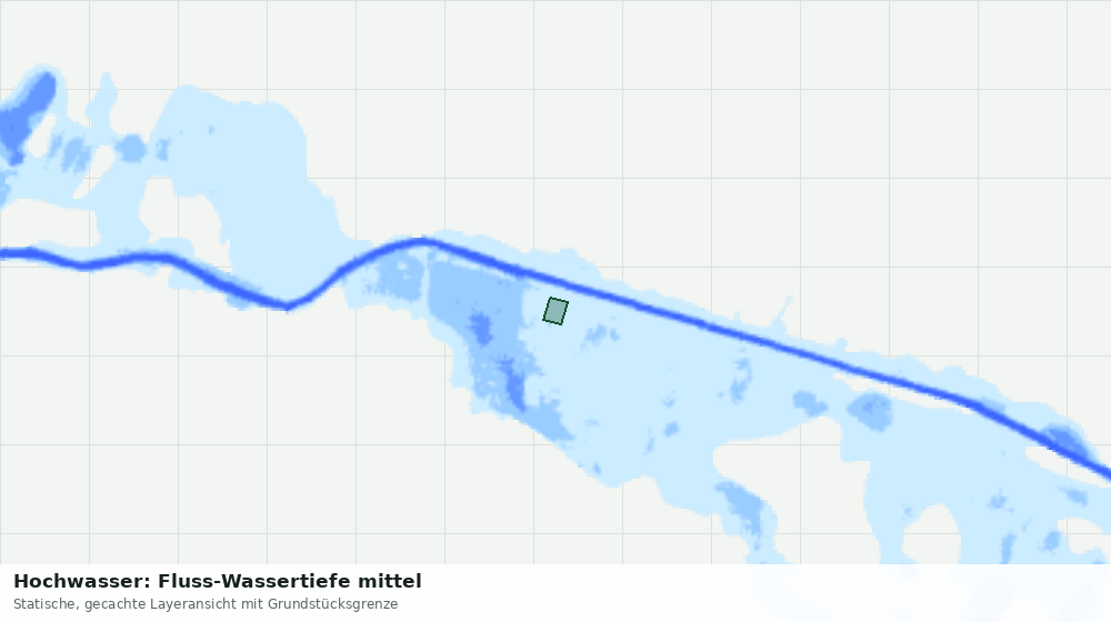 Statische Kartenansicht: Hochwasser: Fluss-Wassertiefe mittel