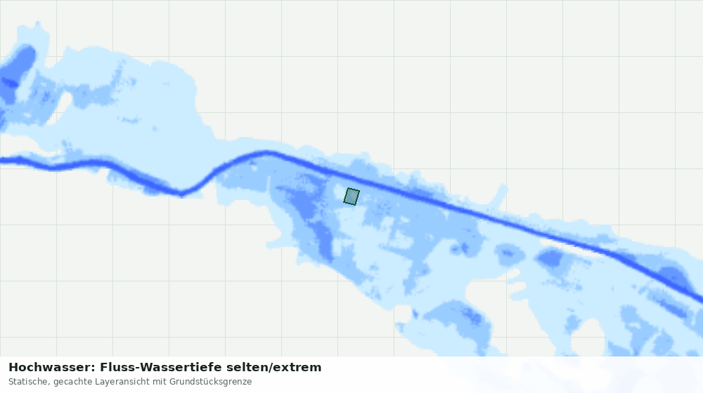Statische Kartenansicht: Hochwasser: Fluss-Wassertiefe selten/extrem