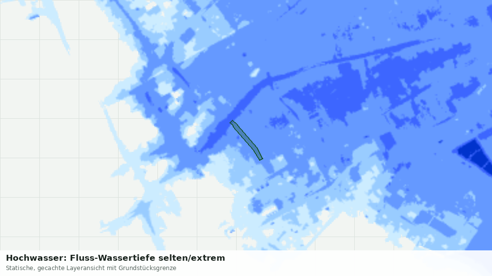 Statische Kartenansicht: Hochwasser: Fluss-Wassertiefe selten/extrem
