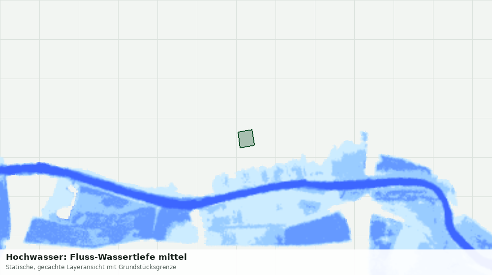 Statische Kartenansicht: Hochwasser: Fluss-Wassertiefe mittel