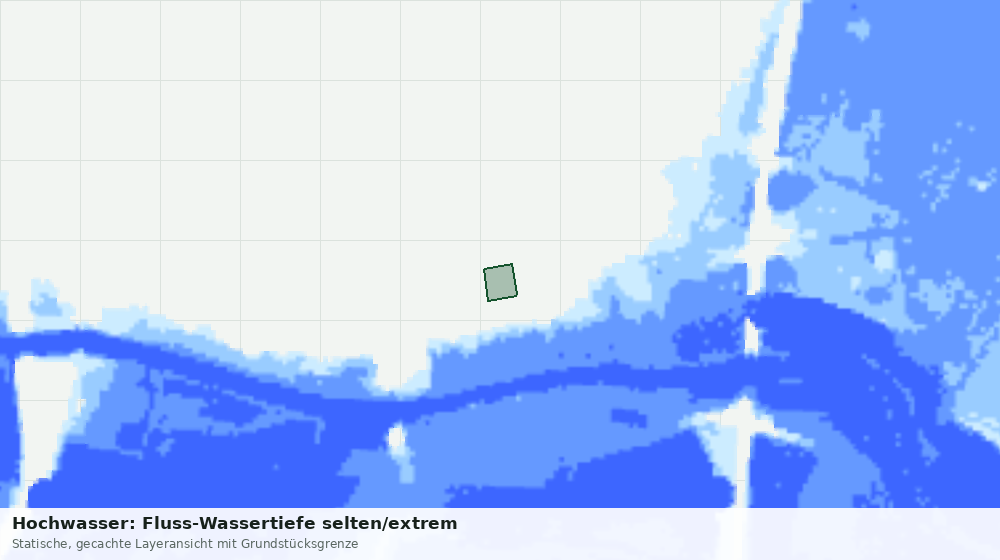 Statische Kartenansicht: Hochwasser: Fluss-Wassertiefe selten/extrem
