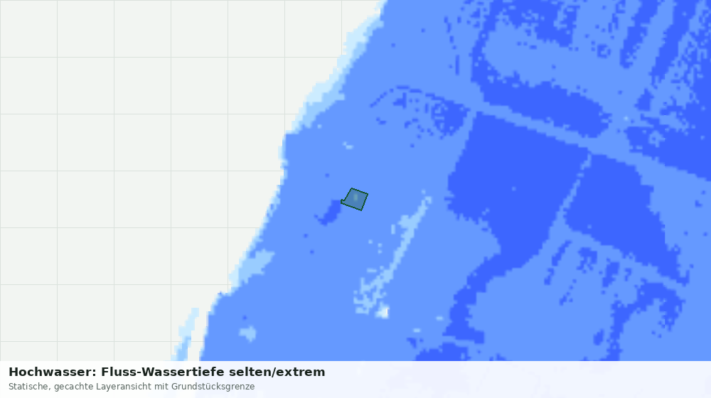Statische Kartenansicht: Hochwasser: Fluss-Wassertiefe selten/extrem