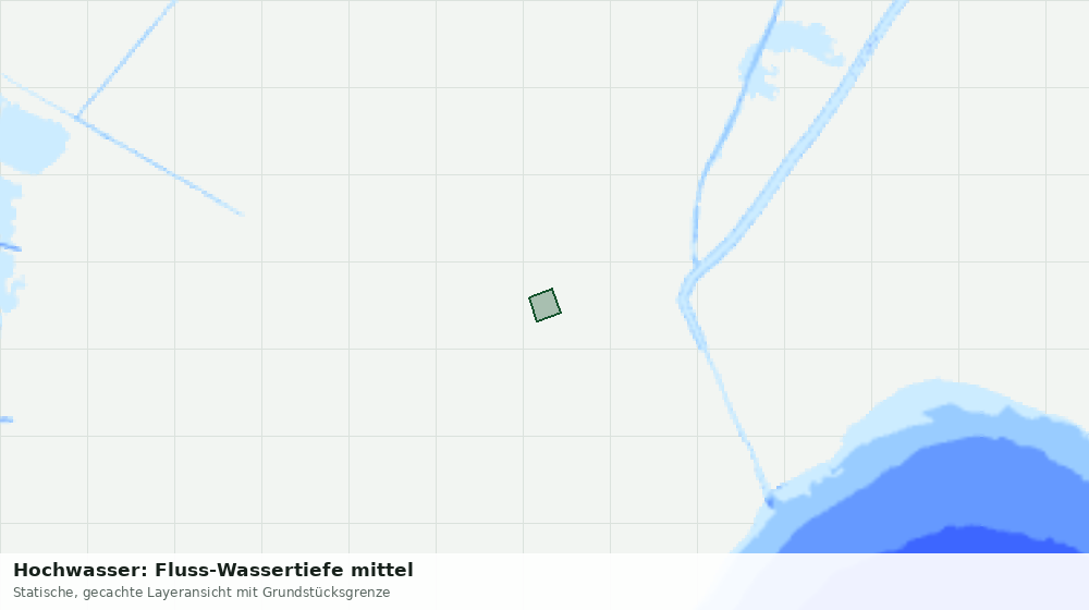 Statische Kartenansicht: Hochwasser: Fluss-Wassertiefe mittel