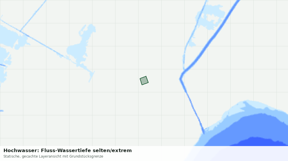 Statische Kartenansicht: Hochwasser: Fluss-Wassertiefe selten/extrem