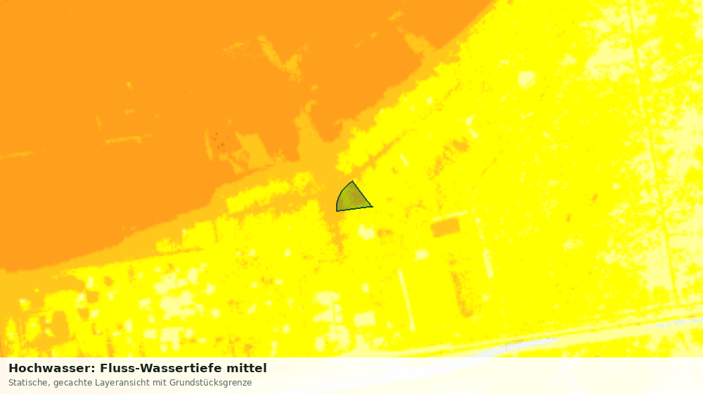 Statische Kartenansicht: Hochwasser: Fluss-Wassertiefe mittel