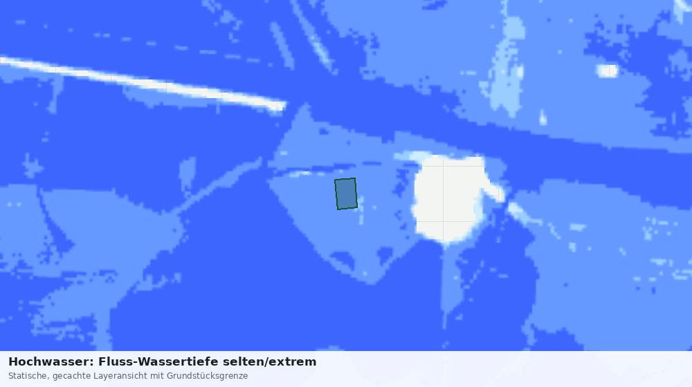 Statische Kartenansicht: Hochwasser: Fluss-Wassertiefe selten/extrem