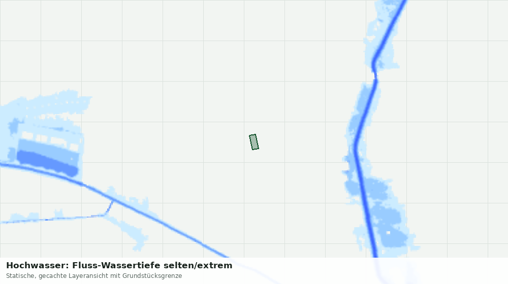 Statische Kartenansicht: Hochwasser: Fluss-Wassertiefe selten/extrem