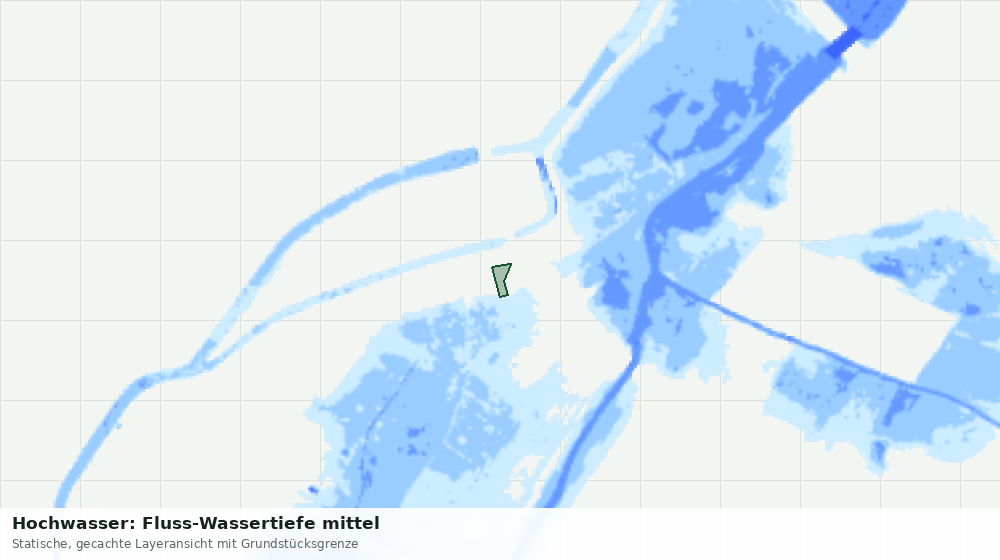 Statische Kartenansicht: Hochwasser: Fluss-Wassertiefe mittel