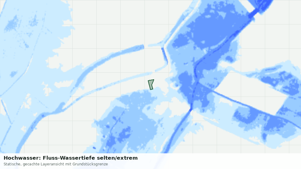 Statische Kartenansicht: Hochwasser: Fluss-Wassertiefe selten/extrem
