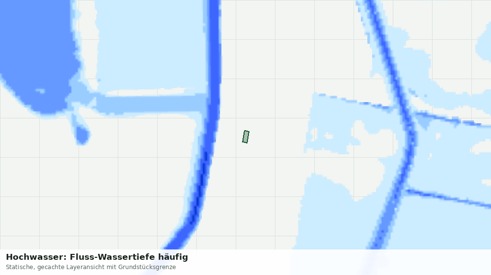 Statische Kartenansicht: Hochwasser: Fluss-Wassertiefe häufig
