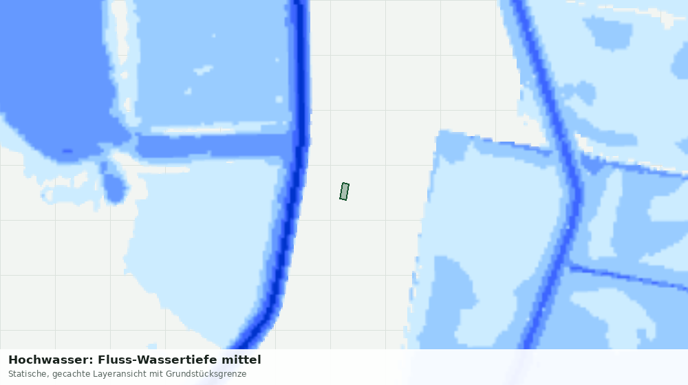 Statische Kartenansicht: Hochwasser: Fluss-Wassertiefe mittel