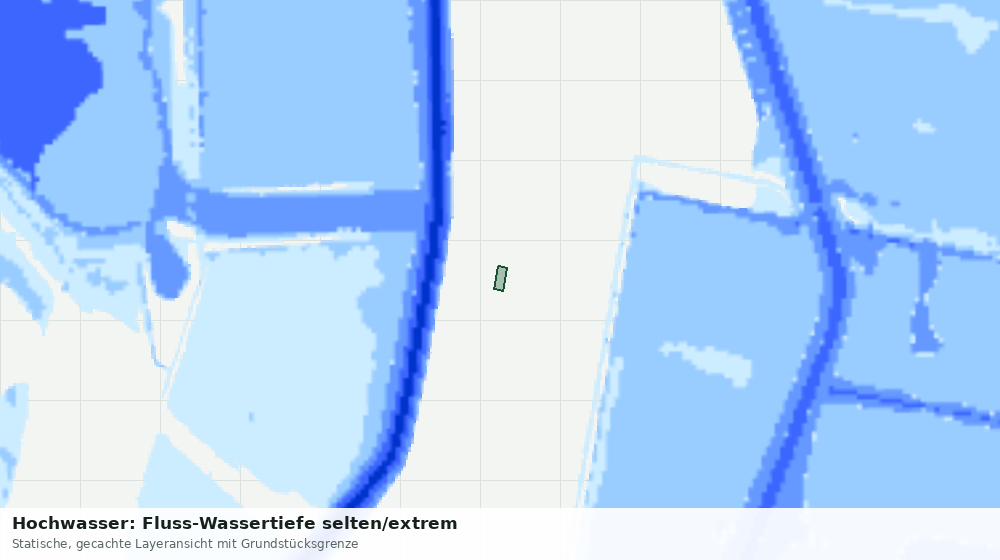 Statische Kartenansicht: Hochwasser: Fluss-Wassertiefe selten/extrem
