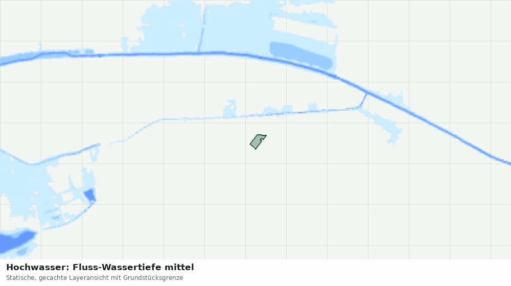 Statische Kartenansicht: Hochwasser: Fluss-Wassertiefe mittel