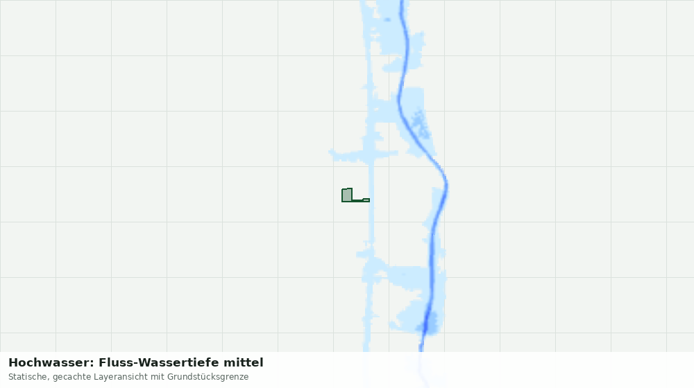 Statische Kartenansicht: Hochwasser: Fluss-Wassertiefe mittel