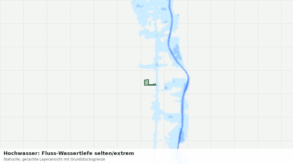Statische Kartenansicht: Hochwasser: Fluss-Wassertiefe selten/extrem