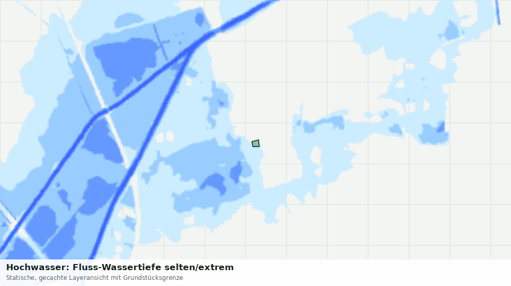 Statische Kartenansicht: Hochwasser: Fluss-Wassertiefe selten/extrem