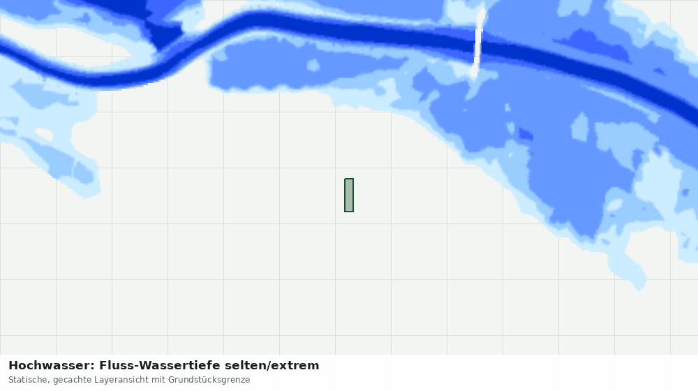 Statische Kartenansicht: Hochwasser: Fluss-Wassertiefe selten/extrem