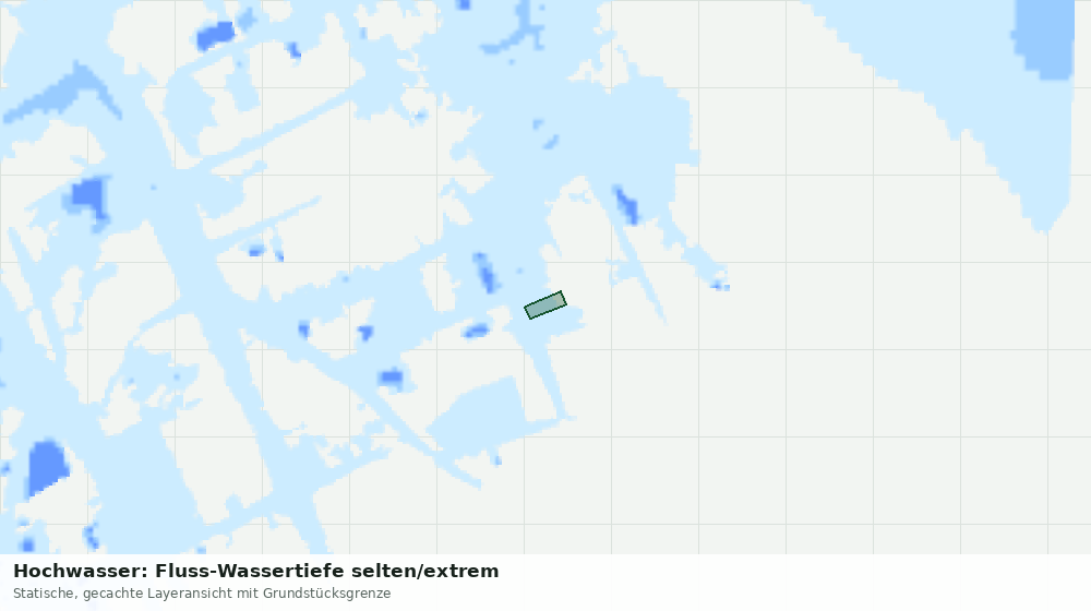 Statische Kartenansicht: Hochwasser: Fluss-Wassertiefe selten/extrem