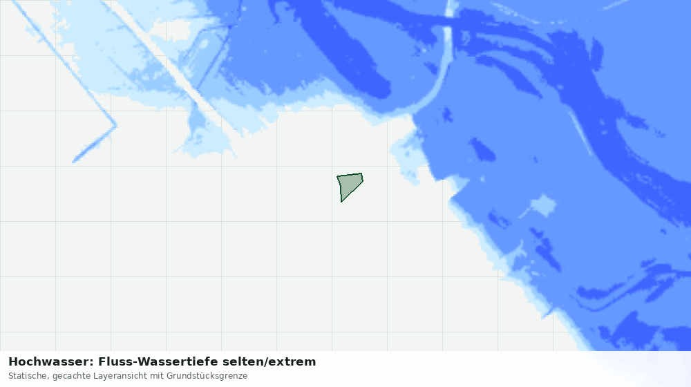 Statische Kartenansicht: Hochwasser: Fluss-Wassertiefe selten/extrem