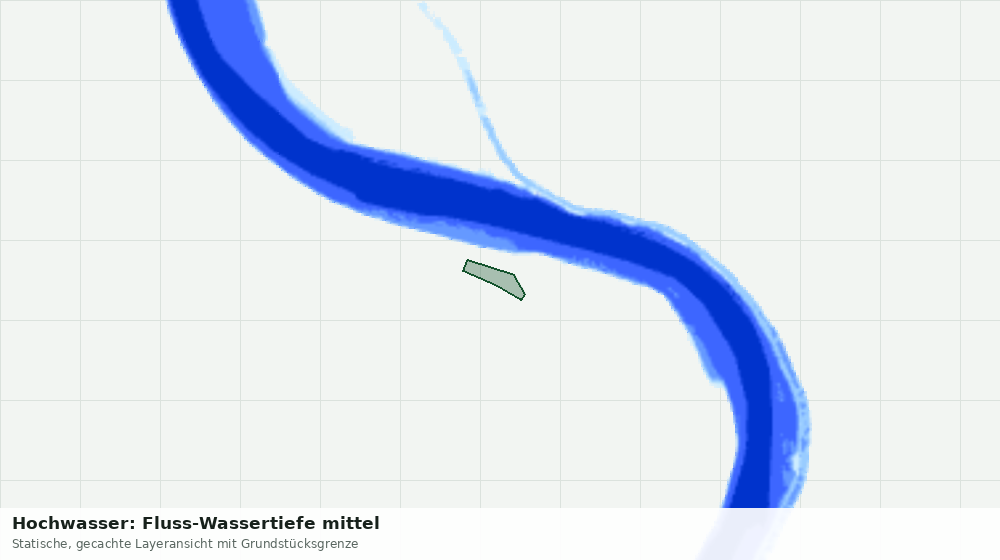 Statische Kartenansicht: Hochwasser: Fluss-Wassertiefe mittel