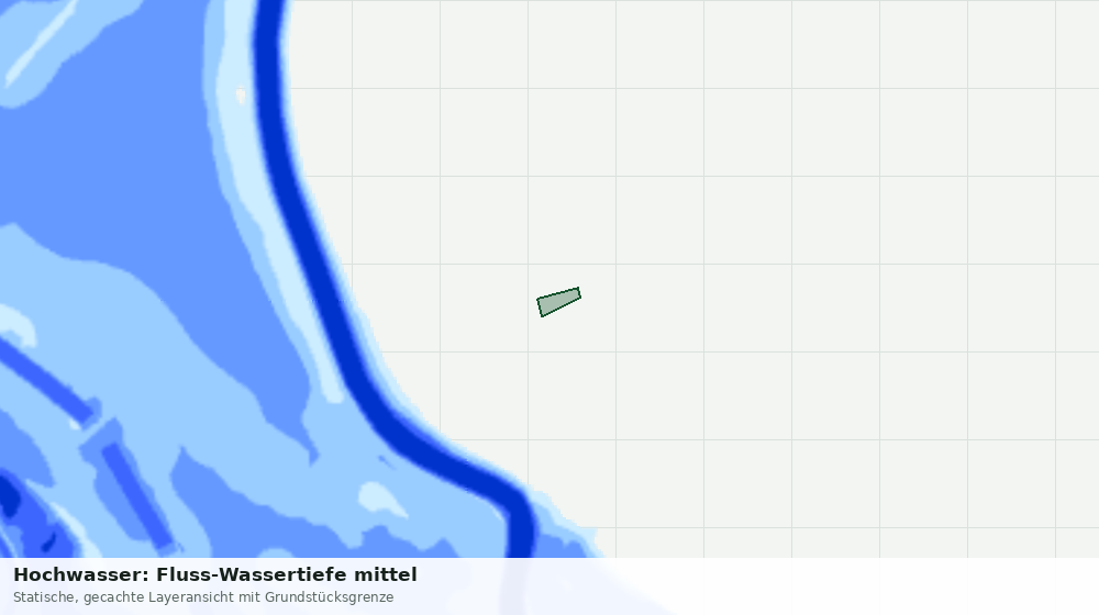 Statische Kartenansicht: Hochwasser: Fluss-Wassertiefe mittel