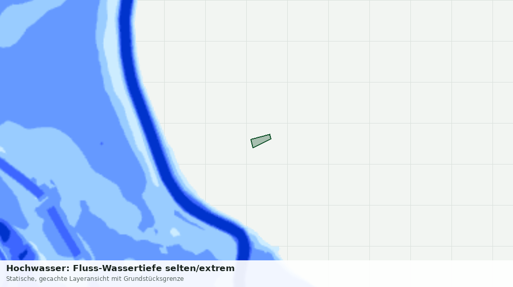 Statische Kartenansicht: Hochwasser: Fluss-Wassertiefe selten/extrem