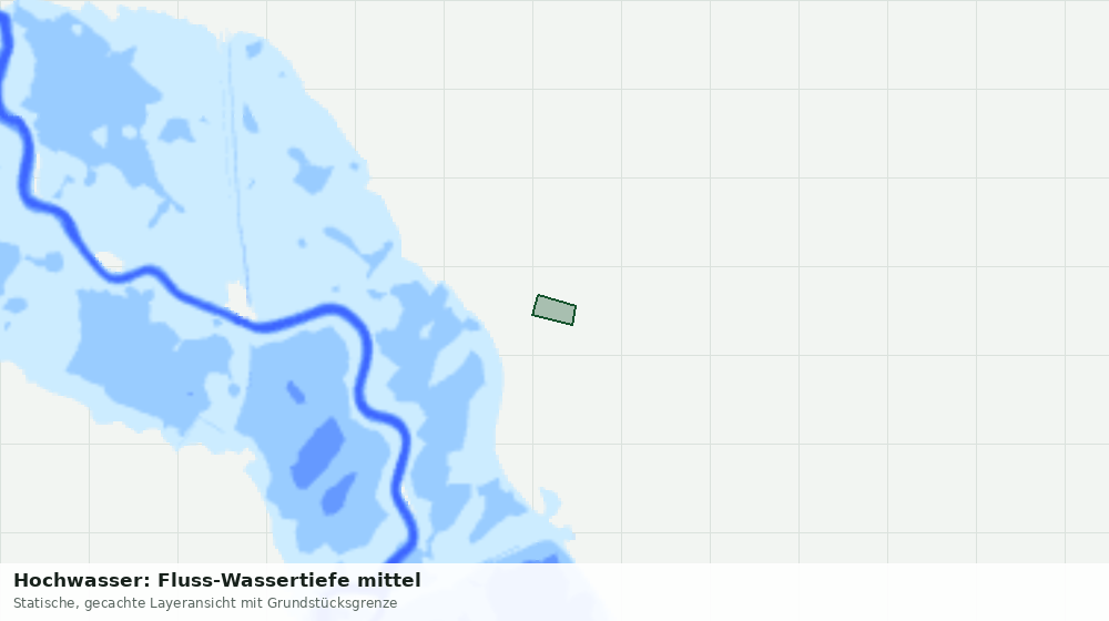 Statische Kartenansicht: Hochwasser: Fluss-Wassertiefe mittel