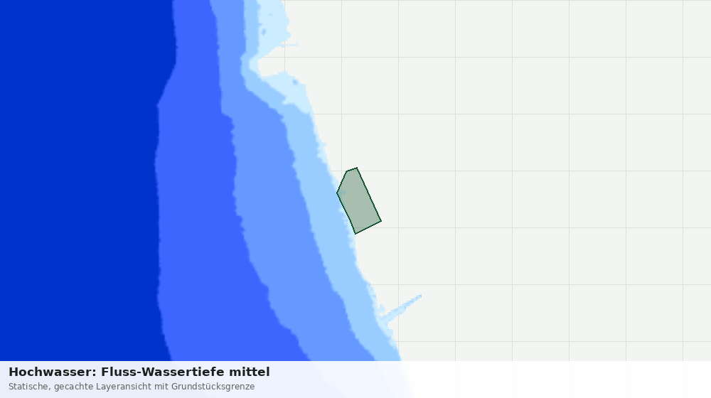 Statische Kartenansicht: Hochwasser: Fluss-Wassertiefe mittel