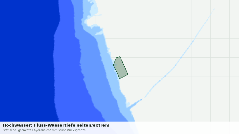 Statische Kartenansicht: Hochwasser: Fluss-Wassertiefe selten/extrem