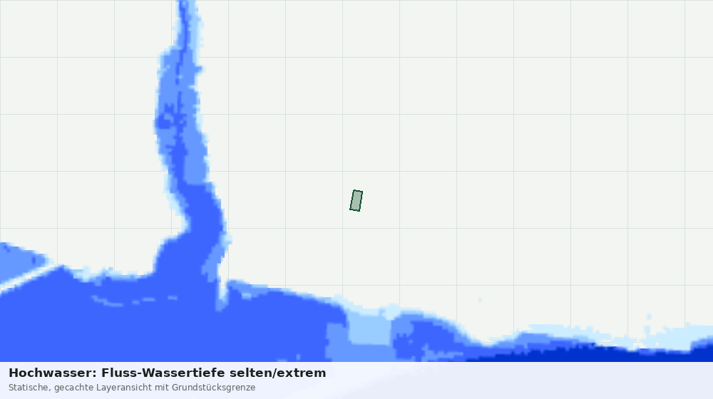 Statische Kartenansicht: Hochwasser: Fluss-Wassertiefe selten/extrem