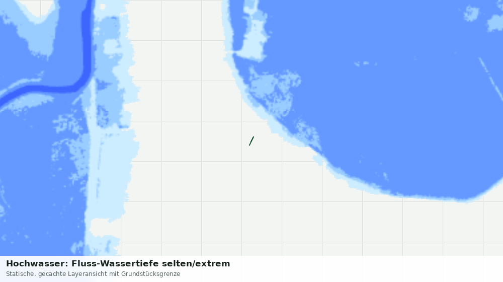 Statische Kartenansicht: Hochwasser: Fluss-Wassertiefe selten/extrem