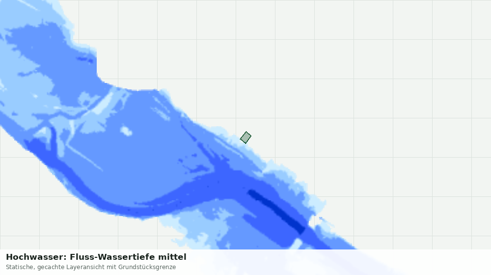 Statische Kartenansicht: Hochwasser: Fluss-Wassertiefe mittel
