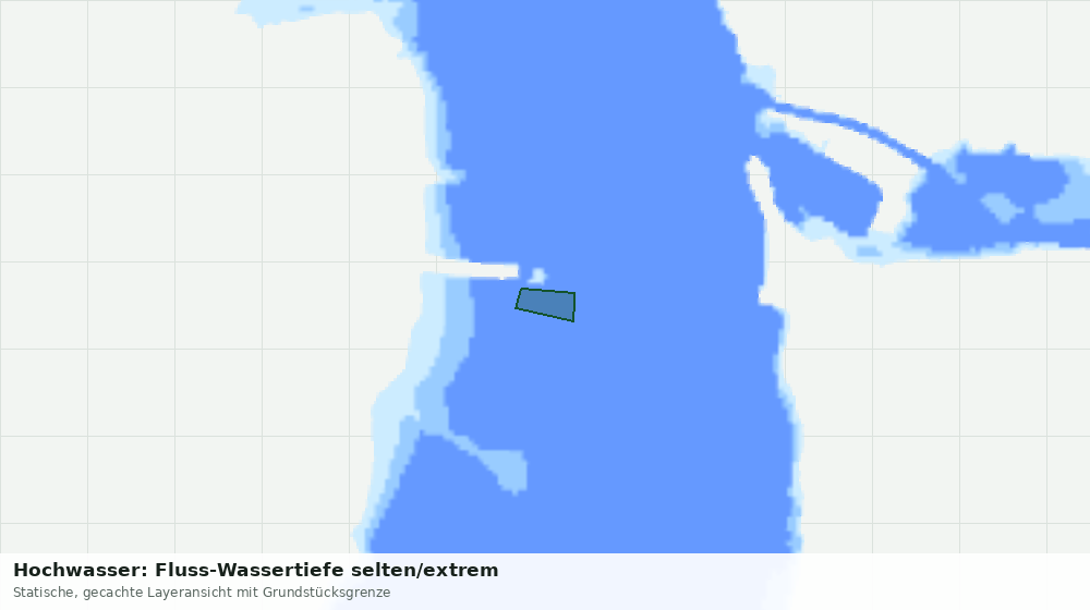 Statische Kartenansicht: Hochwasser: Fluss-Wassertiefe selten/extrem