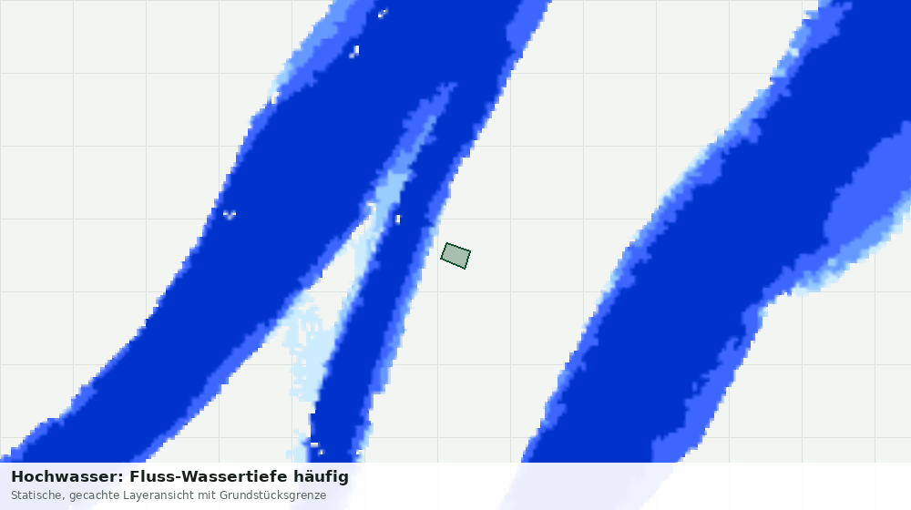 Statische Kartenansicht: Hochwasser: Fluss-Wassertiefe häufig