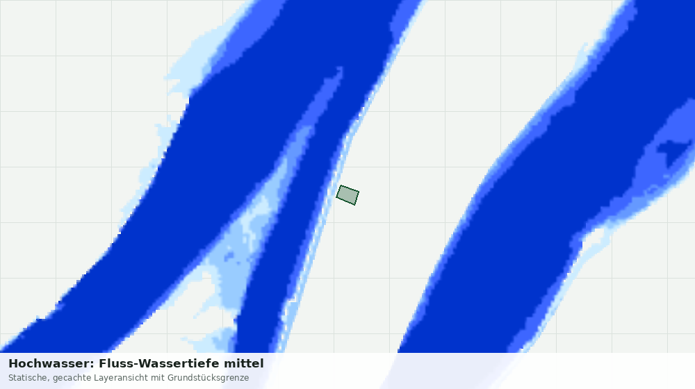 Statische Kartenansicht: Hochwasser: Fluss-Wassertiefe mittel