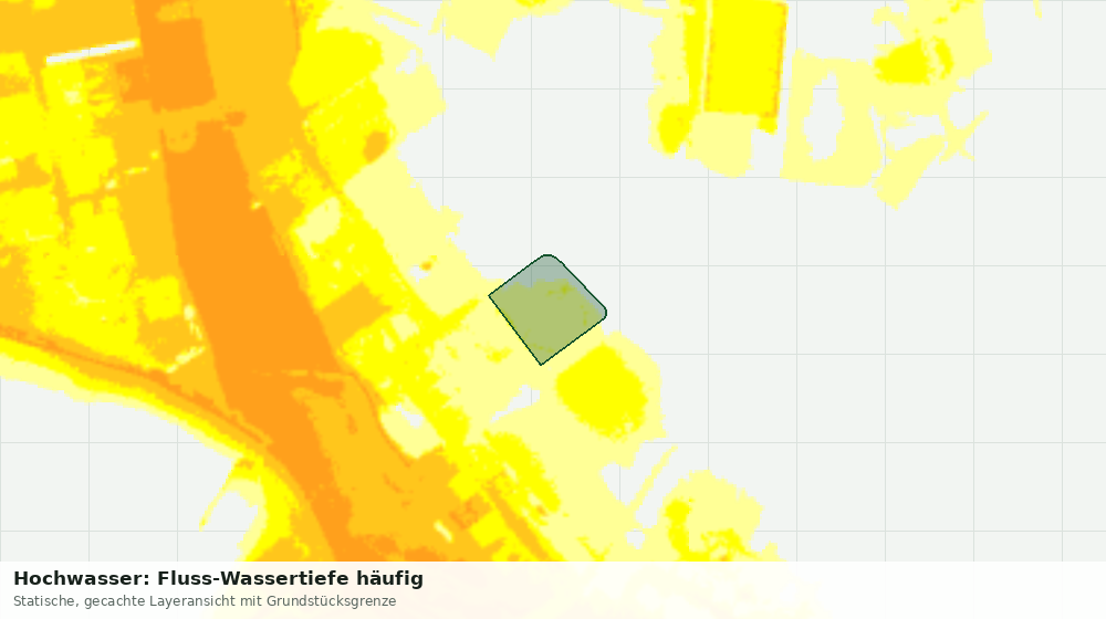 Statische Kartenansicht: Hochwasser: Fluss-Wassertiefe häufig