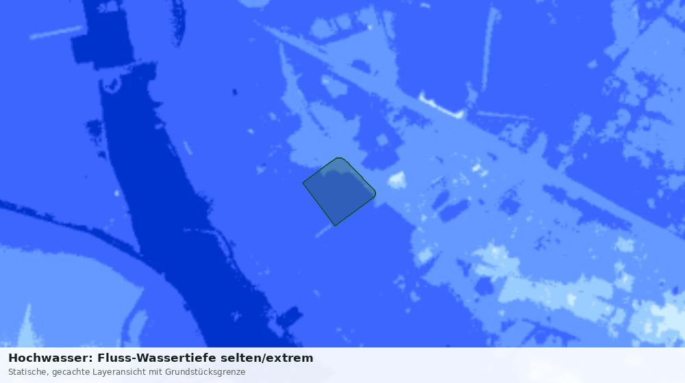 Statische Kartenansicht: Hochwasser: Fluss-Wassertiefe selten/extrem