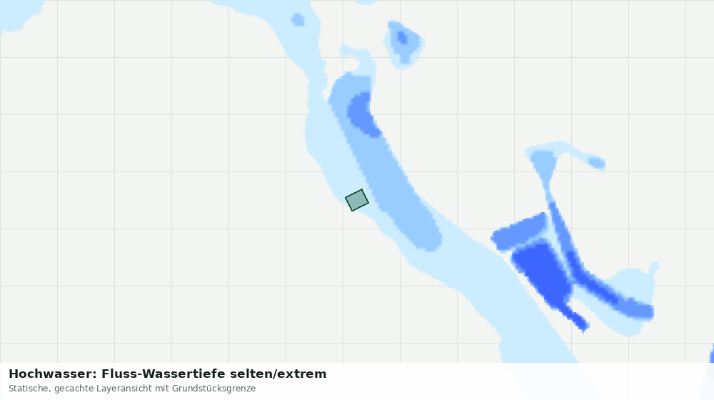 Statische Kartenansicht: Hochwasser: Fluss-Wassertiefe selten/extrem