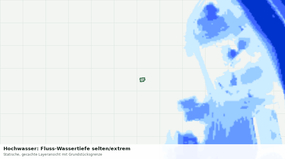 Statische Kartenansicht: Hochwasser: Fluss-Wassertiefe selten/extrem
