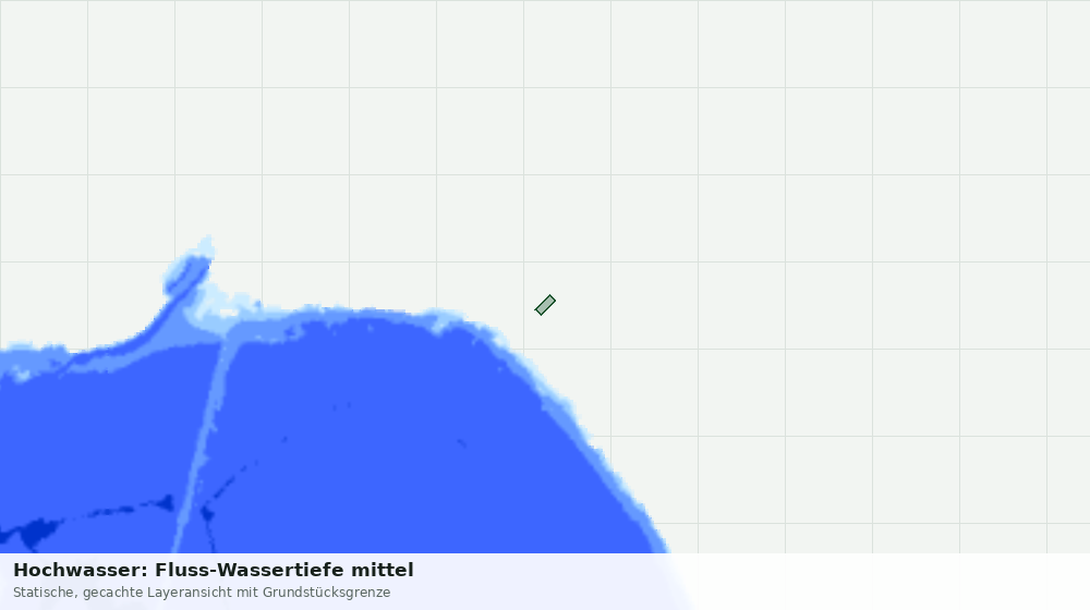 Statische Kartenansicht: Hochwasser: Fluss-Wassertiefe mittel