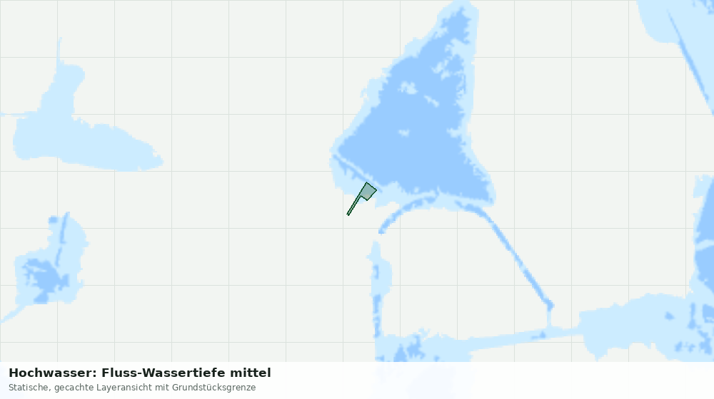 Statische Kartenansicht: Hochwasser: Fluss-Wassertiefe mittel