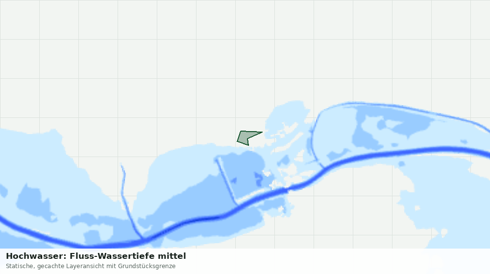 Statische Kartenansicht: Hochwasser: Fluss-Wassertiefe mittel