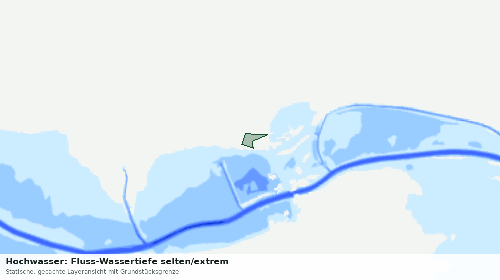 Statische Kartenansicht: Hochwasser: Fluss-Wassertiefe selten/extrem