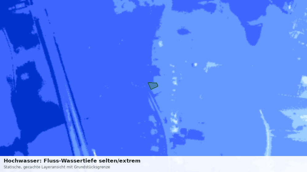 Statische Kartenansicht: Hochwasser: Fluss-Wassertiefe selten/extrem