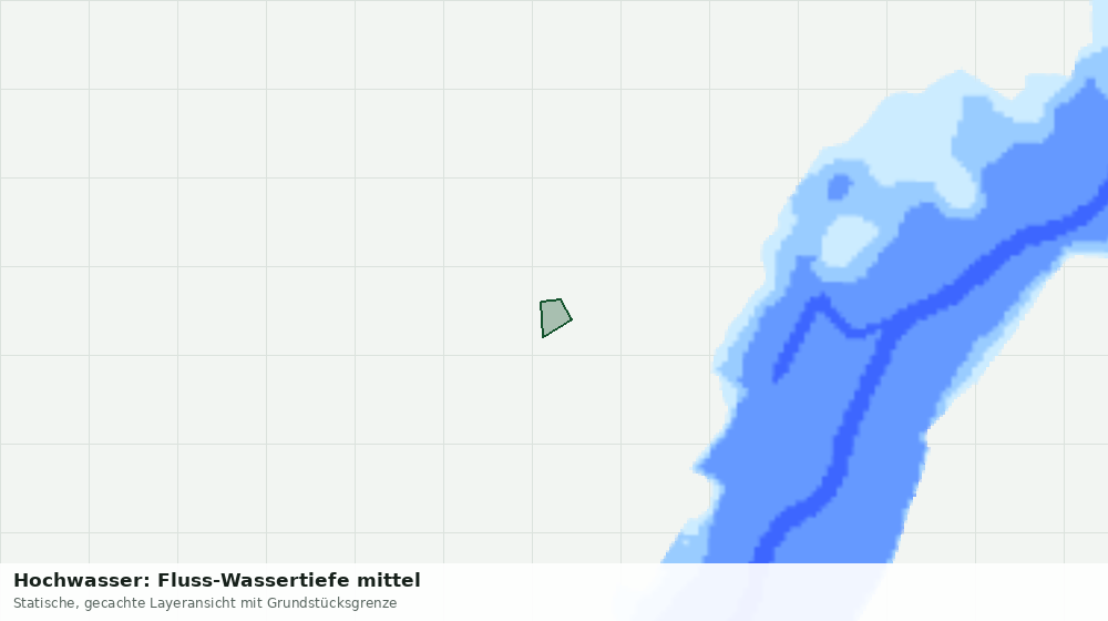 Statische Kartenansicht: Hochwasser: Fluss-Wassertiefe mittel