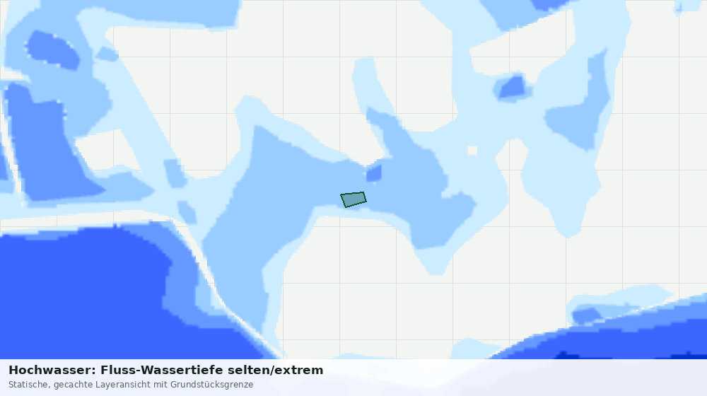 Statische Kartenansicht: Hochwasser: Fluss-Wassertiefe selten/extrem