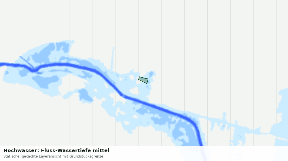 Statische Kartenansicht: Hochwasser: Fluss-Wassertiefe mittel