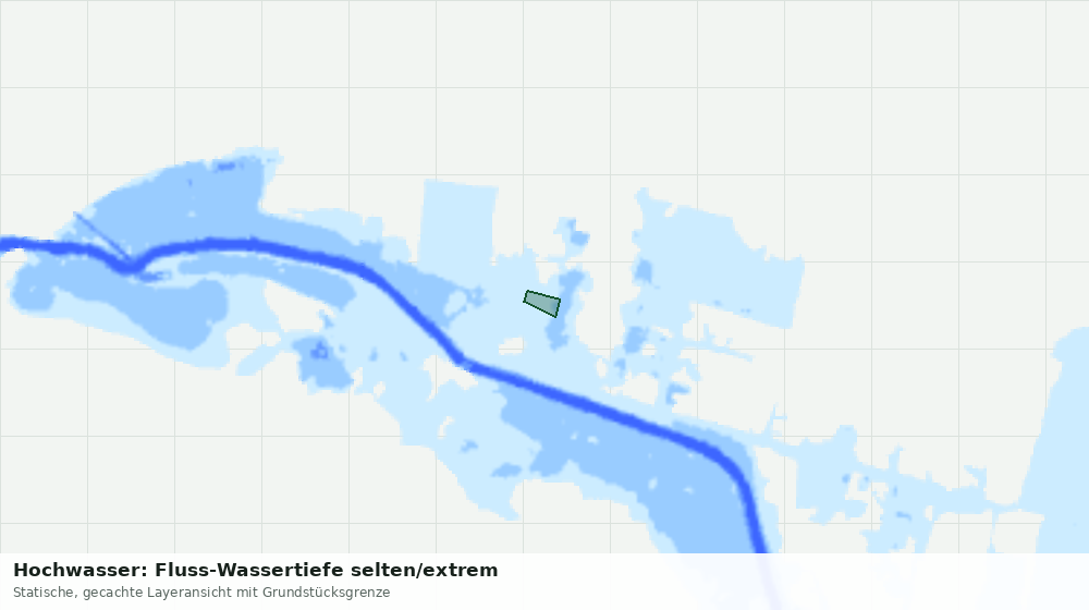 Statische Kartenansicht: Hochwasser: Fluss-Wassertiefe selten/extrem