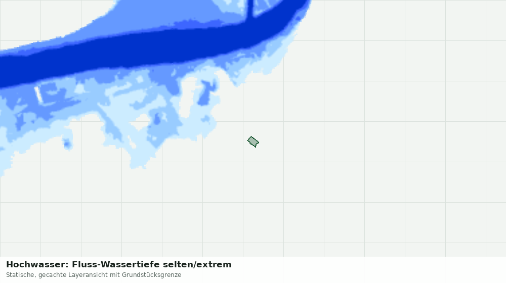 Statische Kartenansicht: Hochwasser: Fluss-Wassertiefe selten/extrem